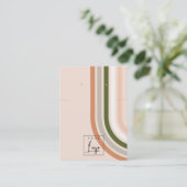 Retro Rainbow Wüstenlogos mit Nekklace Display Visitenkarte (Stehend Vorderseite)