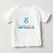 Retro Rainbow Zodiac Sign Capricorn Baby T-shirt (Vorderseite)
