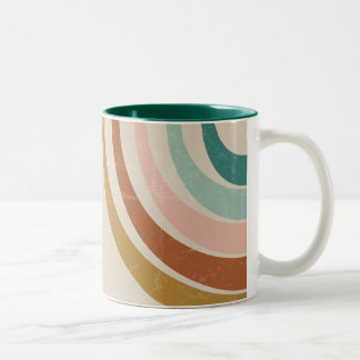 Retro Rainbow Zweifarbige Tasse