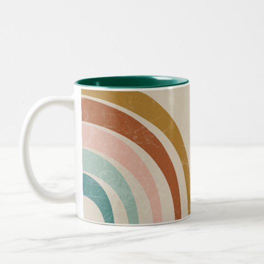 Retro Rainbow Zweifarbige Tasse (Links)