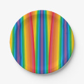 Retro Rainbows 7" Papierplatte Pappteller (Vorderseite)