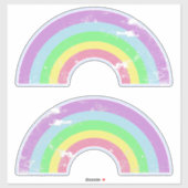 Retro Rainbows Aufkleber (Blatt)