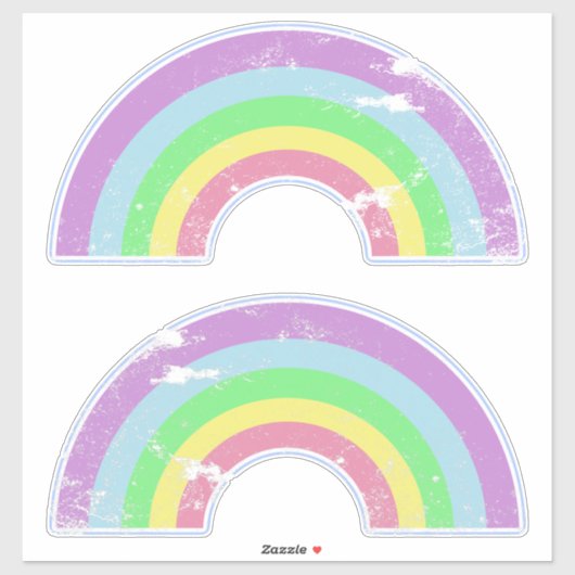 Retro Rainbows Aufkleber (Blatt)