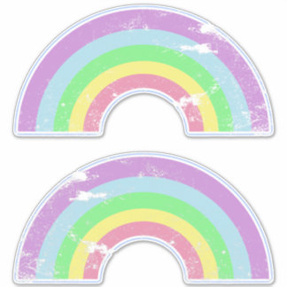 Retro Rainbows Aufkleber