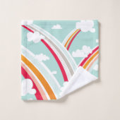 RETRO RAINBOWS BADHANDTUCH SET (Waschlappen)