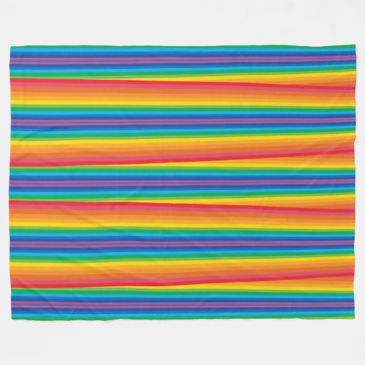 Retro Rainbows Fleece Blanket (3 Größen) (Vorderseite (Horizontal))