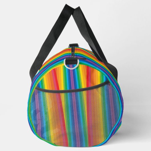 Retro Rainbows Große Duffel Tasche (Rechts)