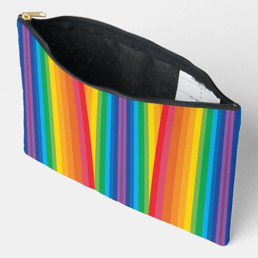 Retro Rainbows Large Pouch Zubehörtasche (Offen)