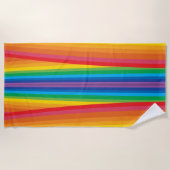 Retro Rainbows Strandtuch (Vorderseite)