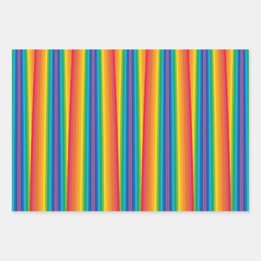 Retro Rainbows Wrapping Paper Geschenkpapier Set (Vorderseite 3)