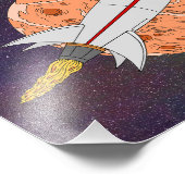 Retro-Rakete 2026 Fotodruck (Ecke)