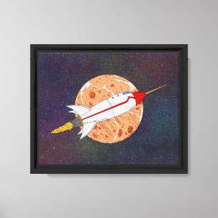 Retro-Rakete 2026 Leinwanddruck