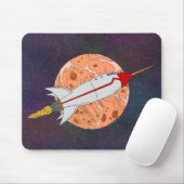 Retro-Rakete 2026 Mousepad (Mit Mouse)