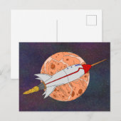 Retro-Rakete 2026 Postkarte (Vorne/Hinten)