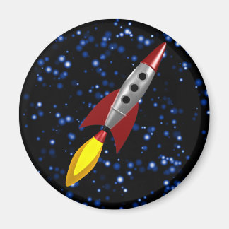Retro-Rakete 3d Magnet