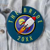 Retro-Rakete - Anpassbarer Text Button (Beispiel)