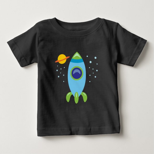 Retro-Rakete Baby T-shirt (Vorderseite)