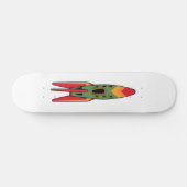 Retro-Rakete - Farbe Skateboard (Horizontal)
