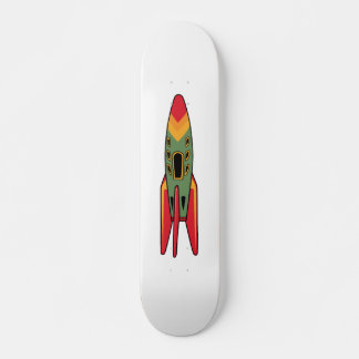 Retro-Rakete - Farbe Skateboard