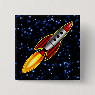 Retro-Rakete - Maßgeschneiderte Button