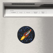 Retro-Rakete - Maßgeschneiderte Magnet (In Situ (Geschirrspüler))