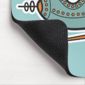 Retro-Rakete Mousepad (Ecke)