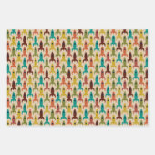 Retro-Raketen des Atomalters und Sternexplosionen Geschenkpapier Set (Vorderseite 2)