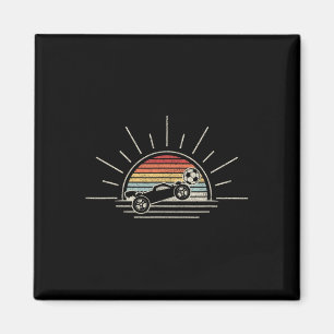 Retro-Raketen-Fußball-Auto  Magnet