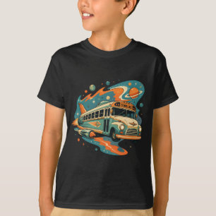 Retro-Raketen-Schulbus — Vintage-Weltraumfahrt T-Shirt