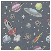 Retro-Raketen Stoff (Nahaufnahme)