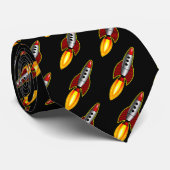 Retro-Raketen weg Krawatte (Gerollt)