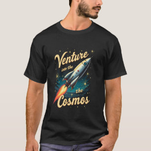 Retro-Raketen-Weltraumforschung Vintage-Unternehm T-Shirt