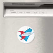 Retro-Raketenschiff Magnet (In Situ (Geschirrspüler))