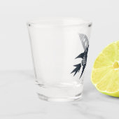 Retro-Raketenschiff Schnapsglas (Links)