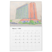 Retro Raleigh NC Calendar Kalender (Feb 2026)