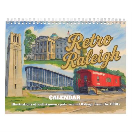 Retro Raleigh NC Calendar Kalender (Titelbild)