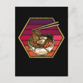 Retro Ramen Bowl Anime Japanese Noodles Bowl Otaku Postkarte (Vorderseite)
