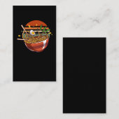 Retro Ramen Bowl mit Chopsticks japanische Nudeln Visitenkarte (Vorne/Hinten)