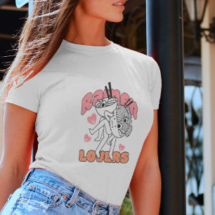 Retro Ramen-Liebhaber Nudel Cartoon Schwarz Weiß Tri-Blend Shirt