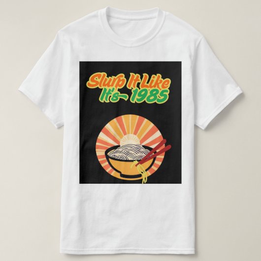 Retro Ramen T - Shirt - Vintage Noodle Vibes (Design vorne)