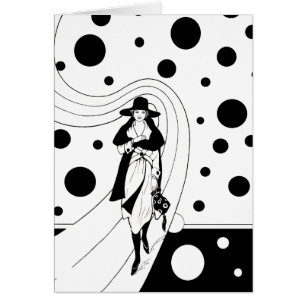 Retro-Rampenmodell, Vintage Art Deco Mode