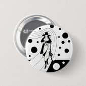 Retro-Rampenmodell, Vintage Art Deco Mode Button (Vorne & Hinten)