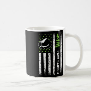 Retro Ranger Park USA Amerika Flagge Wald Natur F Kaffeetasse