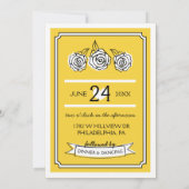 Retro Raptor Hochzeit Einladung (Rückseite)