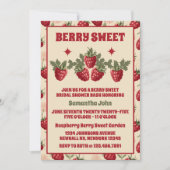 Retro Raspberry Brautparty Einladung (Vorderseite)