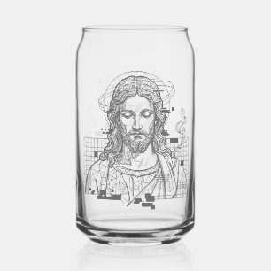 Retro-Raster-Jesus König der Könige Offenbarung 19 Dosenglas