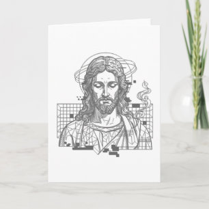 Retro-Raster-Jesus König der Könige Offenbarung 19 Karte