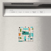 Retro-Raster- und Sternenexplosions-Magnet Magnet (In Situ (Geschirrspüler))