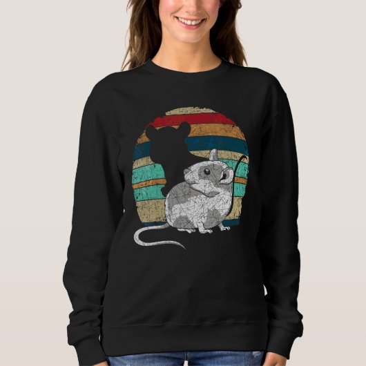 Retro-Ratte 2 Sweatshirt (Vorderseite)