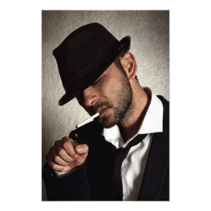 Retro-Raucher Fotodruck